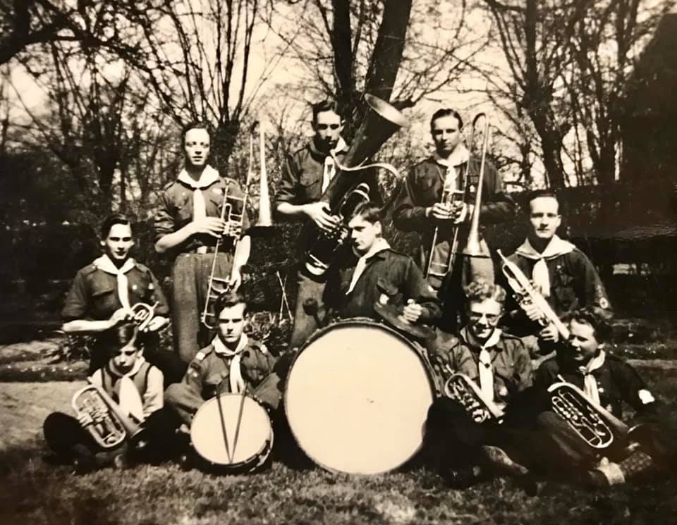Hasslarsps scoutkårs orkester början 40-talet