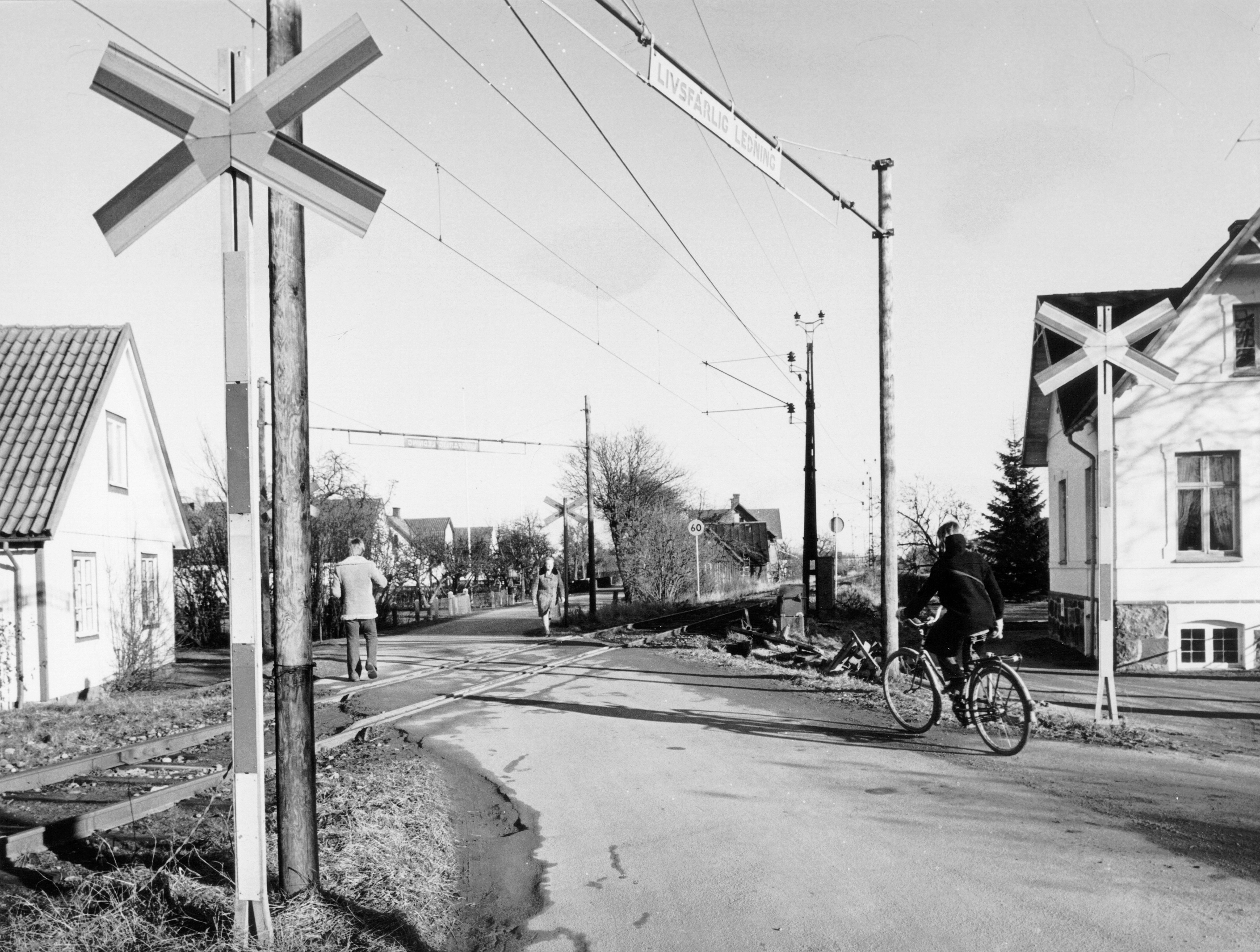 Järnvägsövergång Östrabyvägen 1958