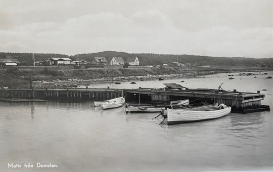 Motiv från Domstens hamn, början av 1940-talet.