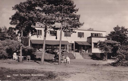 Strandbaden före 1948 hotel Tallbacken