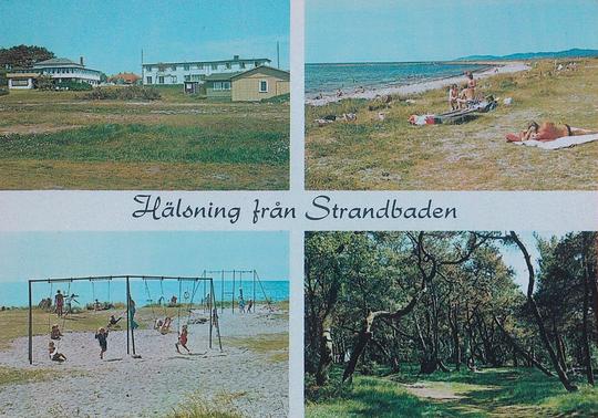 Strandbaden Örestrand, strand och skog