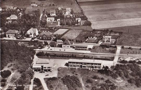 Strandbaden före 1945 flygfoto