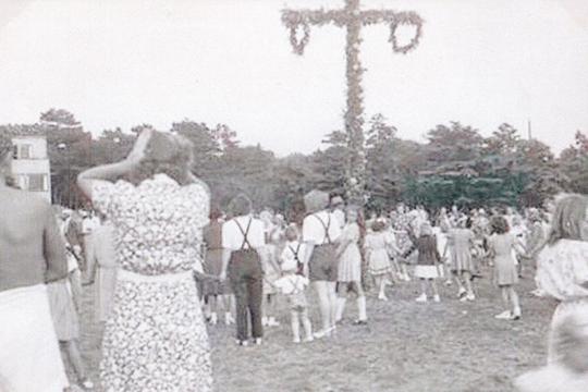 Strandbaden midsommar