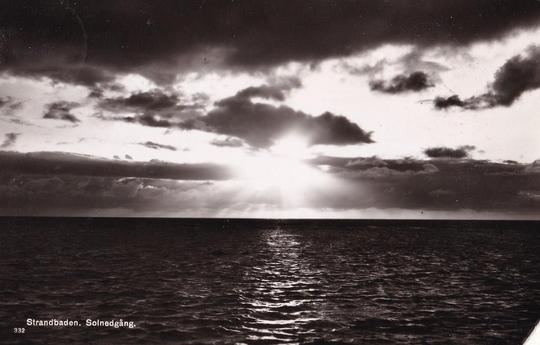 Strandbaden före 1956 Solnedgång i Strandbaden